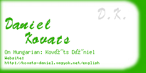 daniel kovats business card